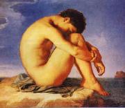  Hippolyte Flandrin Young Man Beside the Sea   1 Spain oil painting reproduction